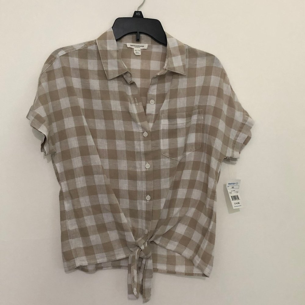 Beach Lunch Lounge Collection XS tan/white check